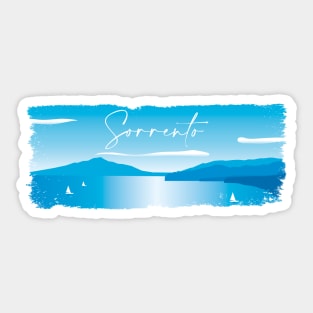 Sorrento in minimal blue Sticker